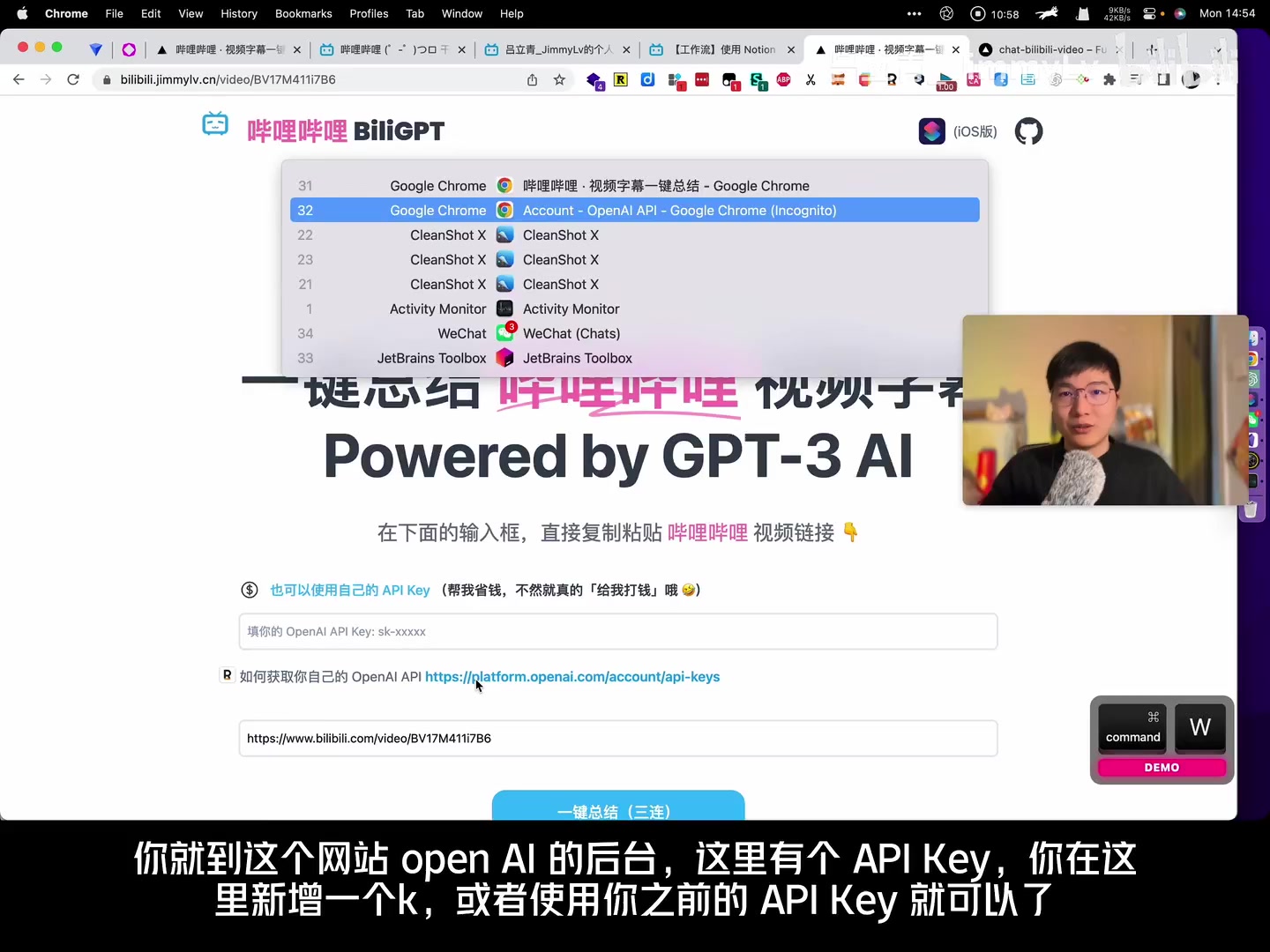 允许用户输入自己的 API Key