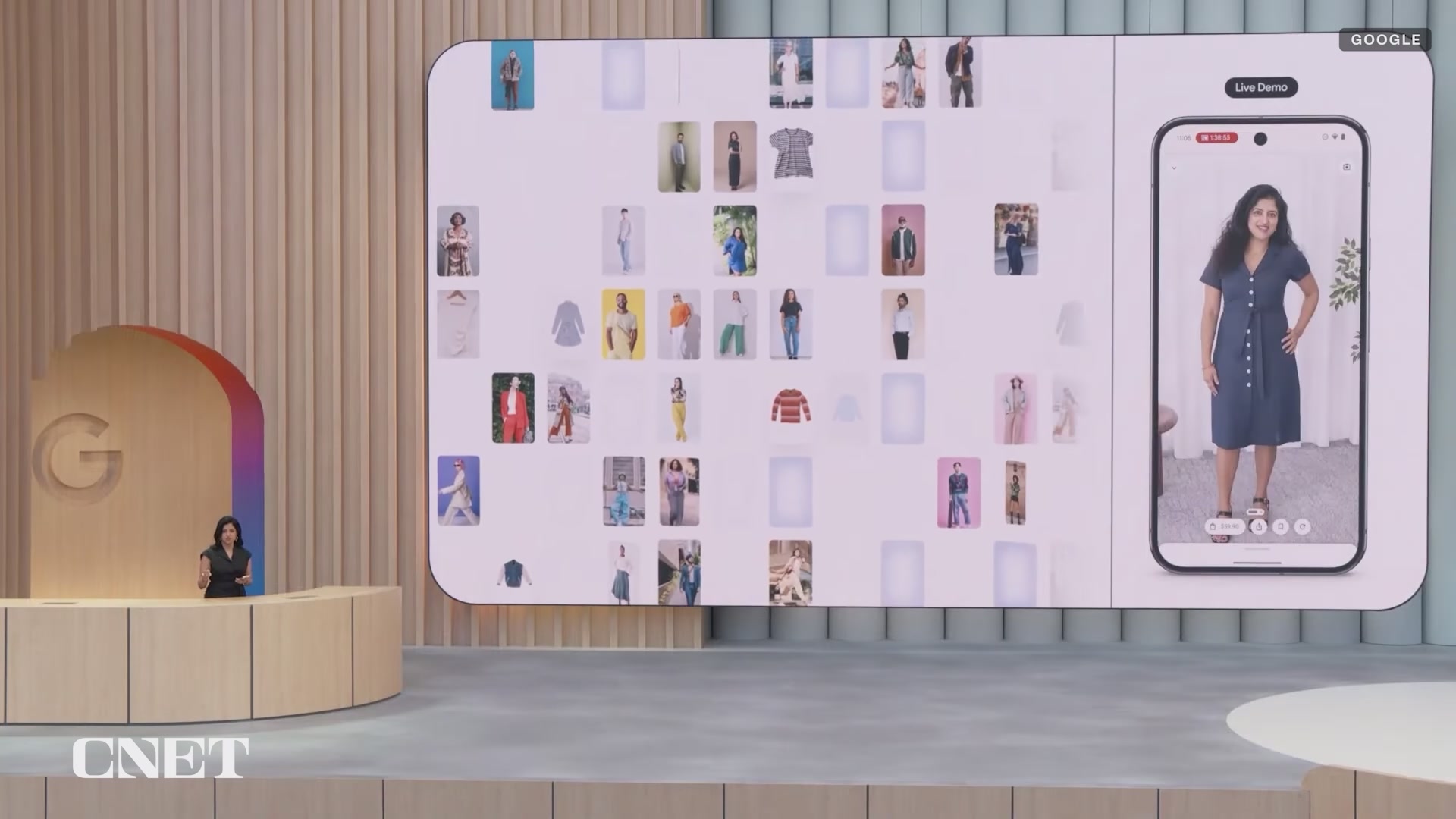 Google 搜索虚拟试衣功能演示